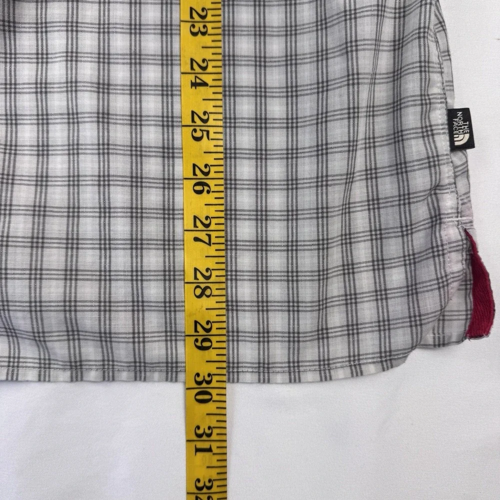 The North Face Shirt Mens Short Sleeve Shirt Hike Camp Outdoor Button Up Plaid L